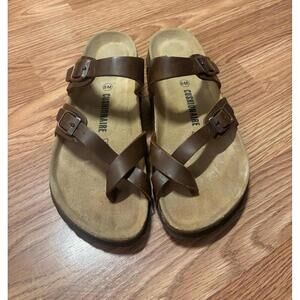 Cushionaire Luna Crossover Toe Strap Sandals Women’s Size 8M